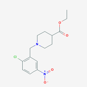 molecular formula C15H19ClN2O4 B6000033 Ethyl 1-[(2-chloro-5-nitrophenyl)methyl]piperidine-4-carboxylate 