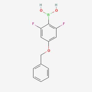 molecular formula C13H11BF2O3 B600006 4-苄氧基-2,6-二氟苯硼酸 CAS No. 156635-89-1