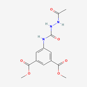 molecular formula C13H15N3O6 B600008 1-Acetyl-4-[3,5-bis(methoxycarbonyl)phenyl]-semicarbazide CAS No. 196408-37-4