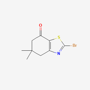 molecular formula C9H10BrNOS B600009 2-Bromo-5,5-dimethyl-5,6-dihydrobenzo[d]thiazol-7(4H)-one CAS No. 10513-26-5