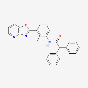 molecular formula C27H21N3O2 B6000110 N-[2-methyl-3-([1,3]oxazolo[4,5-b]pyridin-2-yl)phenyl]-2,2-diphenylacetamide 