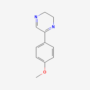 molecular formula C11H12N2O B600012 5-(4-Methoxyphenyl)-2,3-dihydropyrazine CAS No. 163428-96-4