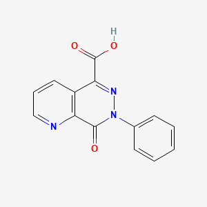 molecular formula C14H9N3O3 B600021 7,8-Dihydro-8-oxo-7-phenyl-pyrido[2,3-d]pyridazine-5-carboxylic acid CAS No. 13694-12-7