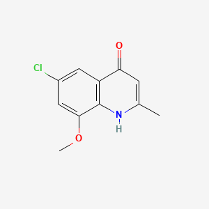 molecular formula C11H10ClNO2 B600028 6-Chloro-8-methoxy-2-methylquinolin-4(1H)-one CAS No. 1206-97-9