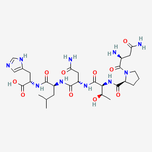 molecular formula C29H46N10O10 B600030 h-Asn-pro-thr-asn-leu-his-oh CAS No. 154277-65-3