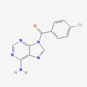 molecular formula C12H8ClN5O B600042 9-(4-Chlorobenzoyl)-9H-purin-6-amine CAS No. 126749-53-9