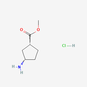 molecular formula C7H14ClNO2 B600056 (1R,3S)-Methyl 3-aminocyclopentanecarboxylate hydrochloride CAS No. 180196-56-9