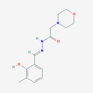 molecular formula C14H19N3O3 B6000596 N-[(E)-(2-hydroxy-3-methylphenyl)methylideneamino]-2-morpholin-4-ylacetamide 