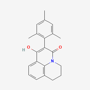 molecular formula C21H21NO2 B600061 7-hydroxy-6-mesityl-2,3-dihydro-1H,5H-pyrido[3,2,1-ij]quinolin-5-one CAS No. 6426-53-5