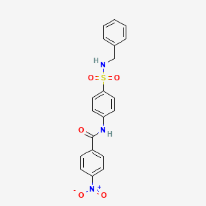 molecular formula C20H17N3O5S B6000715 N-[4-(benzylsulfamoyl)phenyl]-4-nitrobenzamide 