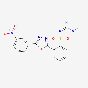 molecular formula C17H15N5O5S B6000754 N,N-dimethyl-N'-[2-[5-(3-nitrophenyl)-1,3,4-oxadiazol-2-yl]phenyl]sulfonylmethanimidamide 