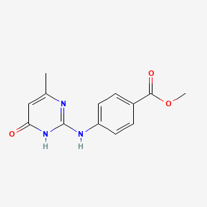 molecular formula C13H13N3O3 B6000814 methyl 4-[(4-methyl-6-oxo-1,6-dihydro-2-pyrimidinyl)amino]benzoate 