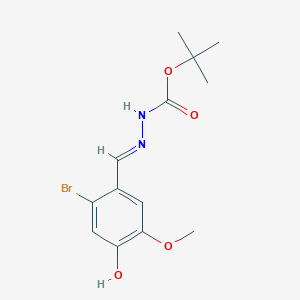 molecular formula C13H17BrN2O4 B6000850 tert-butyl 2-(2-bromo-4-hydroxy-5-methoxybenzylidene)hydrazinecarboxylate 