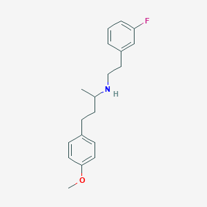 molecular formula C19H24FNO B6000859 N-[2-(3-fluorophenyl)ethyl]-4-(4-methoxyphenyl)-2-butanamine 