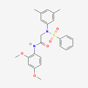 molecular formula C24H26N2O5S B6000878 N~1~-(2,4-dimethoxyphenyl)-N~2~-(3,5-dimethylphenyl)-N~2~-(phenylsulfonyl)glycinamide 