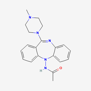 molecular formula C20H23N5O B6000886 N-[6-(4-methylpiperazin-1-yl)benzo[b][1,4]benzodiazepin-11-yl]acetamide 