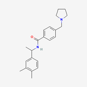 molecular formula C22H28N2O B6000904 N-[1-(3,4-DIMETHYLPHENYL)ETHYL]-4-[(PYRROLIDIN-1-YL)METHYL]BENZAMIDE 