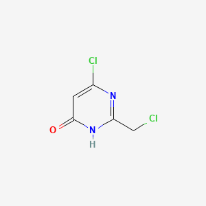 molecular formula C5H4Cl2N2O B600091 6-Chloro-2-(chloromethyl)pyrimidin-4(1H)-one CAS No. 19874-98-7