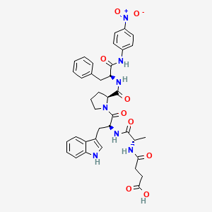 molecular formula C38H41N7O9 B600092 Suc-Ala-Trp-Pro-Phe-pNA CAS No. 128822-32-2