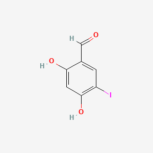 molecular formula C7H5IO3 B600094 2,4-Dihydroxy-5-iodobenzaldehyde CAS No. 131088-03-4