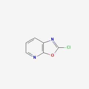 molecular formula C6H3ClN2O B600096 2-Chlorooxazolo[5,4-b]pyridine CAS No. 159870-95-8