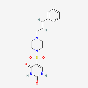 molecular formula C17H20N4O4S B6000974 2-HYDROXY-5-({4-[(2E)-3-PHENYLPROP-2-EN-1-YL]PIPERAZIN-1-YL}SULFONYL)-3,4-DIHYDROPYRIMIDIN-4-ONE 