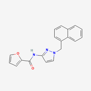 molecular formula C19H15N3O2 B6000980 N-{1-[(NAPHTHALEN-1-YL)METHYL]-1H-PYRAZOL-3-YL}FURAN-2-CARBOXAMIDE 