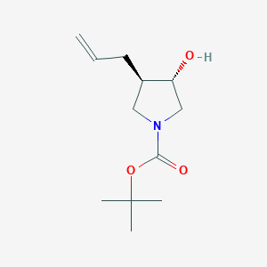 tert-Butyl (3,4)-trans-3-allyl-4-hydroxypyrrolidine-1-carboxylate