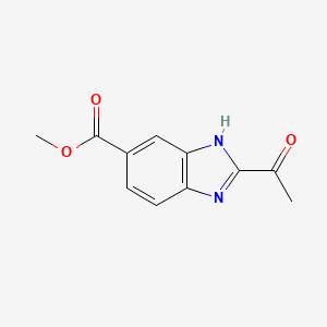 molecular formula C11H10N2O3 B600105 Methyl 2-acetyl-1H-benzo[d]imidazole-6-carboxylate CAS No. 145126-56-3