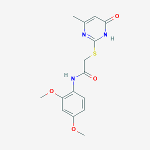 molecular formula C15H17N3O4S B6001075 N-(2,4-dimethoxyphenyl)-2-[(4-hydroxy-6-methylpyrimidin-2-yl)sulfanyl]acetamide 