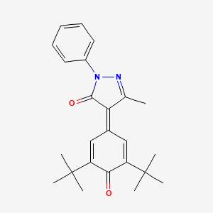 2,6-Di-tert-butyl-4-(3-Methyl-1-phenyl-5-oxo-4-pyrazolidine)-2,5-cyclohexadiene-1-one