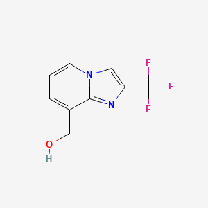 molecular formula C9H7F3N2O B600113 IMidazo[1,2-a]pyridine-8-Methanol, 2-(trifluoroMethyl)- CAS No. 167884-04-0