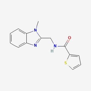 molecular formula C14H13N3OS B6001138 N-[(1-methyl-1H-benzimidazol-2-yl)methyl]-2-thiophenecarboxamide 