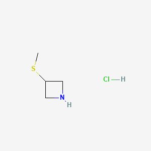 molecular formula C4H10ClNS B600125 Azetidine-3-thiol hydrochloride CAS No. 179337-60-1