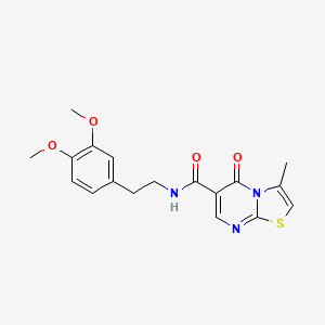 molecular formula C18H19N3O4S B6001290 N-[2-(3,4-dimethoxyphenyl)ethyl]-3-methyl-5-oxo-[1,3]thiazolo[3,2-a]pyrimidine-6-carboxamide 