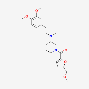molecular formula C23H32N2O5 B6001309 N-[2-(3,4-dimethoxyphenyl)ethyl]-1-[5-(methoxymethyl)-2-furoyl]-N-methyl-3-piperidinamine 