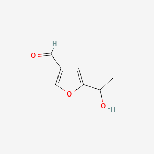 molecular formula C7H8O3 B600131 5-(1-Hydroxyethyl)furan-3-carbaldehyde CAS No. 197965-36-9