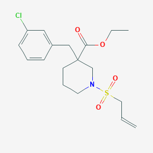 molecular formula C18H24ClNO4S B6001311 ethyl 1-(allylsulfonyl)-3-(3-chlorobenzyl)-3-piperidinecarboxylate 