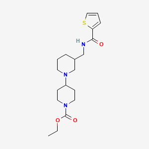 molecular formula C19H29N3O3S B6001362 ethyl 3-{[(2-thienylcarbonyl)amino]methyl}-1,4'-bipiperidine-1'-carboxylate 