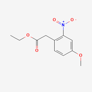 molecular formula C11H13NO5 B600139 Ethyl 2-(4-methoxy-2-nitrophenyl)acetate CAS No. 108274-39-1