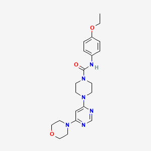 molecular formula C21H28N6O3 B6001397 N-(4-ethoxyphenyl)-4-[6-(4-morpholinyl)-4-pyrimidinyl]-1-piperazinecarboxamide 