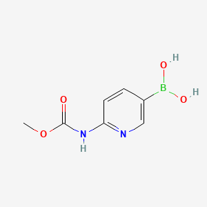 molecular formula C7H9BN2O4 B600140 2-Methoxycarbonylaminopyridine-5-boronic acid CAS No. 107337-20-2