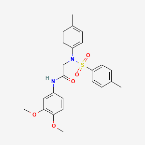 molecular formula C24H26N2O5S B6001461 N~1~-(3,4-dimethoxyphenyl)-N~2~-(4-methylphenyl)-N~2~-[(4-methylphenyl)sulfonyl]glycinamide 
