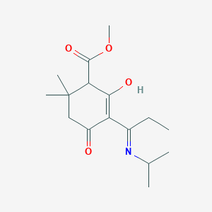 molecular formula C16H25NO4 B6001486 methyl 5-[1-(isopropylamino)propylidene]-2,2-dimethyl-4,6-dioxocyclohexanecarboxylate 