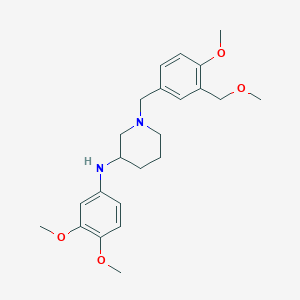 molecular formula C23H32N2O4 B6001511 N-(3,4-dimethoxyphenyl)-1-[4-methoxy-3-(methoxymethyl)benzyl]-3-piperidinamine 