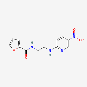 molecular formula C12H12N4O4 B6001562 N-[2-[(5-nitropyridin-2-yl)amino]ethyl]furan-2-carboxamide 