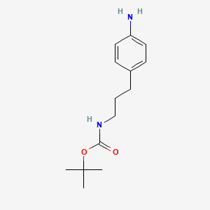 molecular formula C14H22N2O2 B600159 tert-Butyl (3-(4-aminophenyl)propyl)carbamate CAS No. 180147-82-4