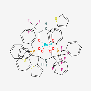 molecular formula C60H42EuF9O8P2S3 B600160 Tris[4,4,4-trifluoro-1-(2-thienyl)-1,3-butanedionato]bis(triphenylphosphine oxide)europium CAS No. 12121-29-8