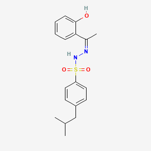 molecular formula C18H22N2O3S B6001605 N'-[1-(2-hydroxyphenyl)ethylidene]-4-isobutylbenzenesulfonohydrazide 