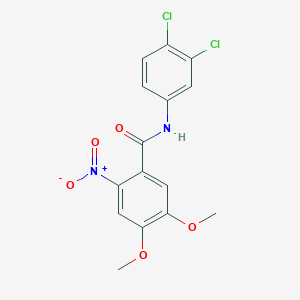 molecular formula C15H12Cl2N2O5 B6001636 N-(3,4-dichlorophenyl)-4,5-dimethoxy-2-nitrobenzamide 